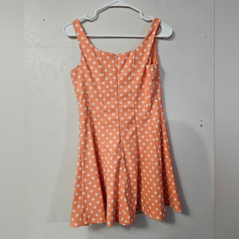 Est. 1962 Coral Polka Dot Dress! - Picture 3 of 6